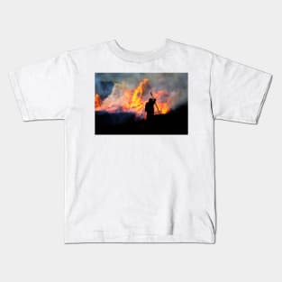 Muirburn - Heather Burning - North York Moors Kids T-Shirt